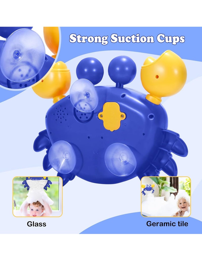 Crab Bubble Machine Bath Toy, Automatic Bubble Maker Baby Bath Toys, Blow Bubbles and Plays Children’s Songs, Birthday Gift for Kids Blue