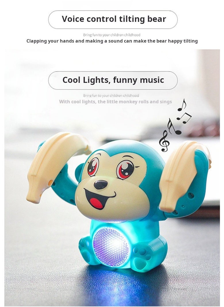 Crawling Toy For Baby Kids  - Dancing Musical Toy For Kids Baby - Spinning Rolling Doll Tumble Toy With Voice Control Musical Light And Sound Effects With Sensor