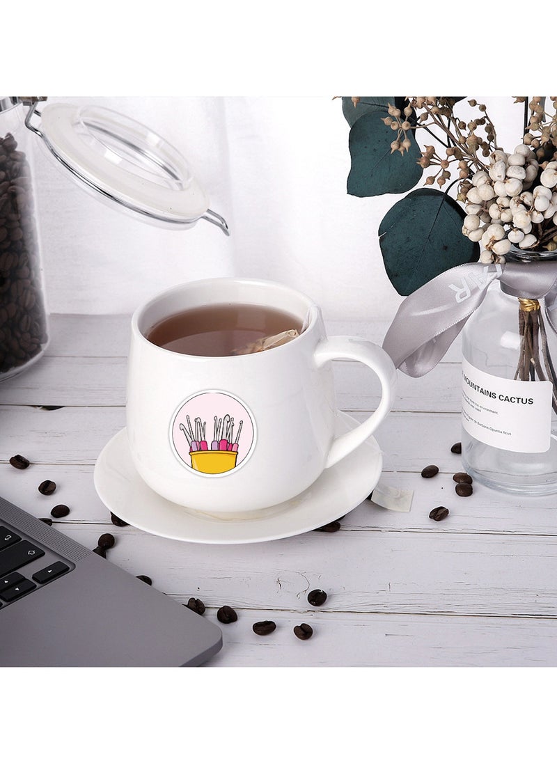 100 Pcs Cartoon Crochet Stickers Cute Stickers for Girls Women Personalized Vinyl Stickers for Water Bottles Scrapbook Laptop Stickers