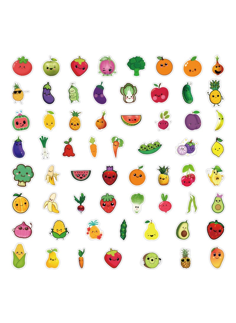 Fruit and Vegetable Stickers for Kids 120Pcs Vegetables Waterproof Vinyl Decals for Water Bottles Laptop Refrigerator Luggage Computer Mobile Phone Skateboard Decor  for Boys Kids Teen