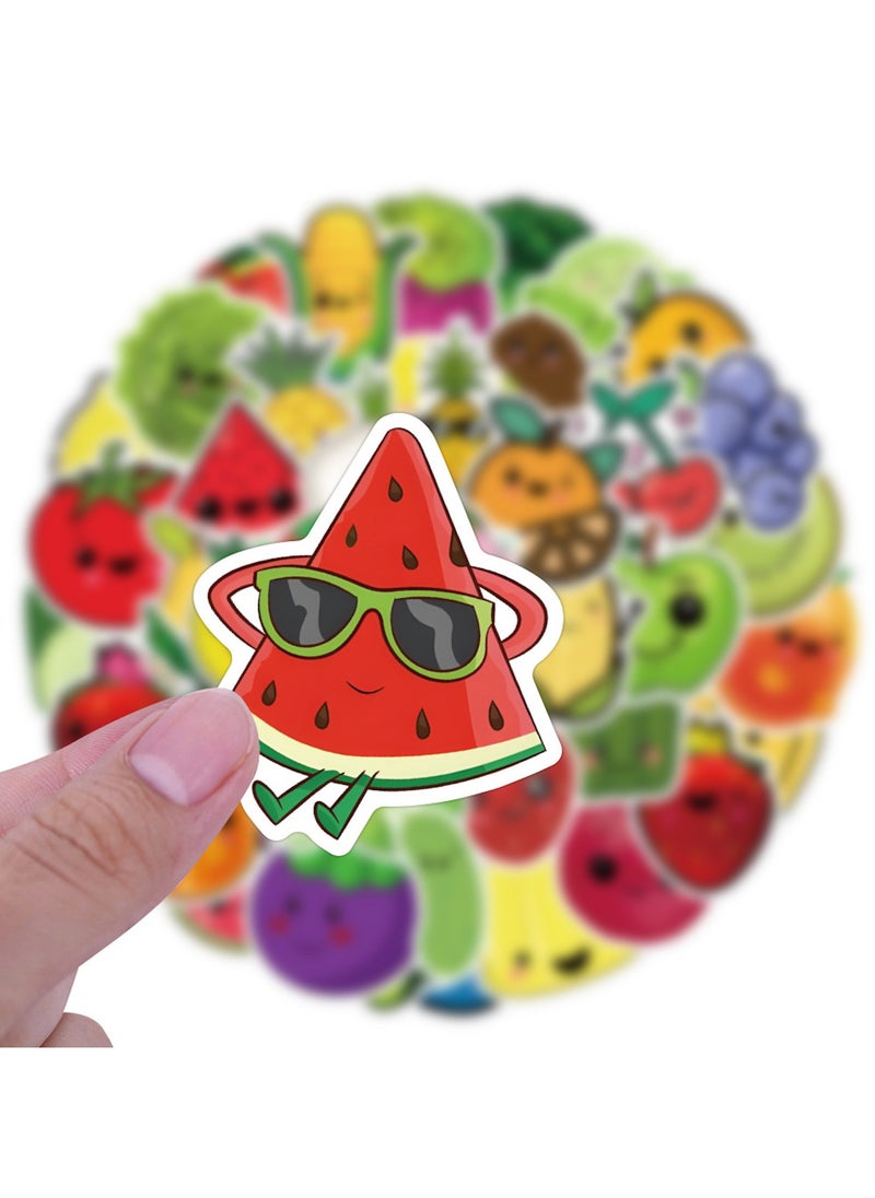 Fruit and Vegetable Stickers for Kids 120Pcs Vegetables Waterproof Vinyl Decals for Water Bottles Laptop Refrigerator Luggage Computer Mobile Phone Skateboard Decor  for Boys Kids Teen