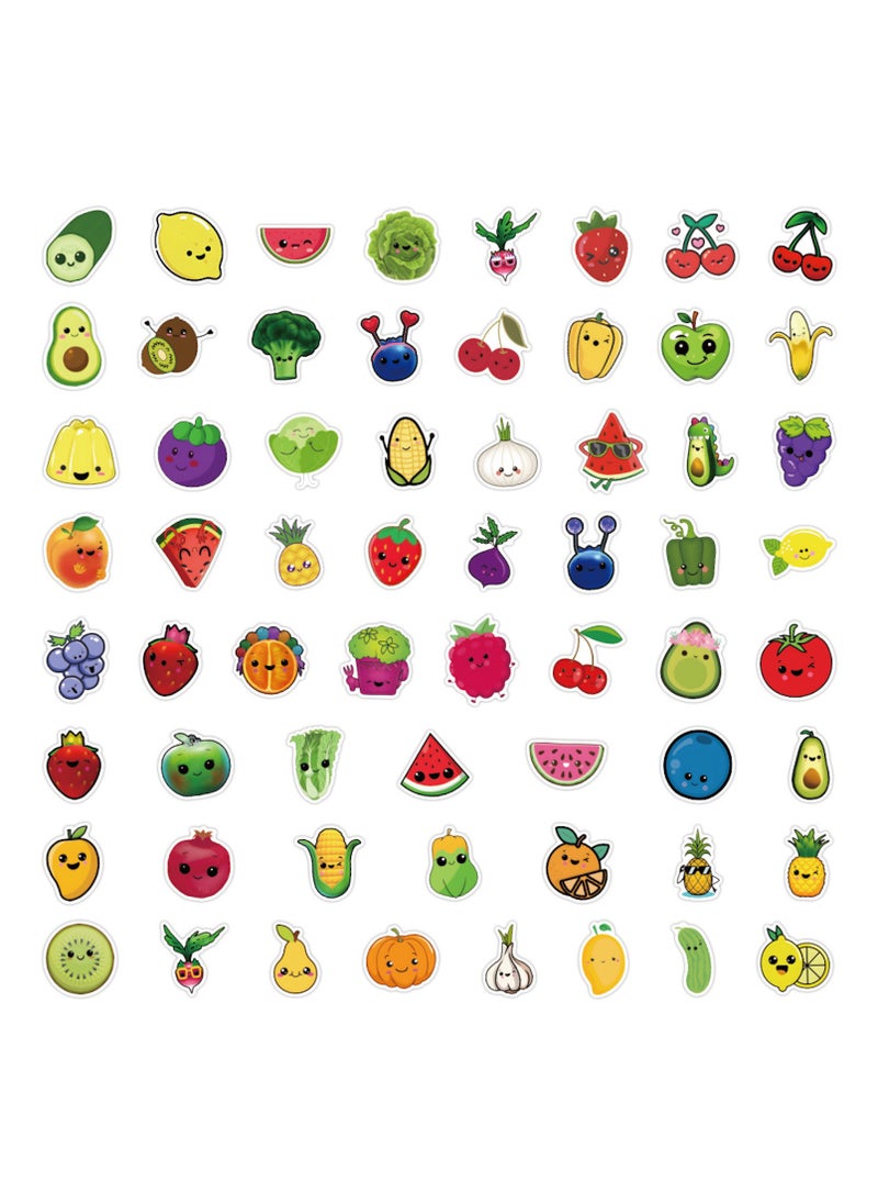 Fruit and Vegetable Stickers for Kids 120Pcs Vegetables Waterproof Vinyl Decals for Water Bottles Laptop Refrigerator Luggage Computer Mobile Phone Skateboard Decor  for Boys Kids Teen