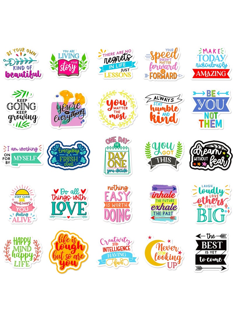 100pcs Inspirational Stickers for Water Bottle Motivational Stickers for Adults Women Teens Trendy Vinyl Waterproof Positive Inspiring Sticker for Laptop Computer Scrapbooking Word Quote Decal