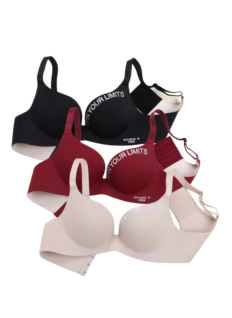 3 Pieces Women Bra Seamless And Wireless Push Up Bra