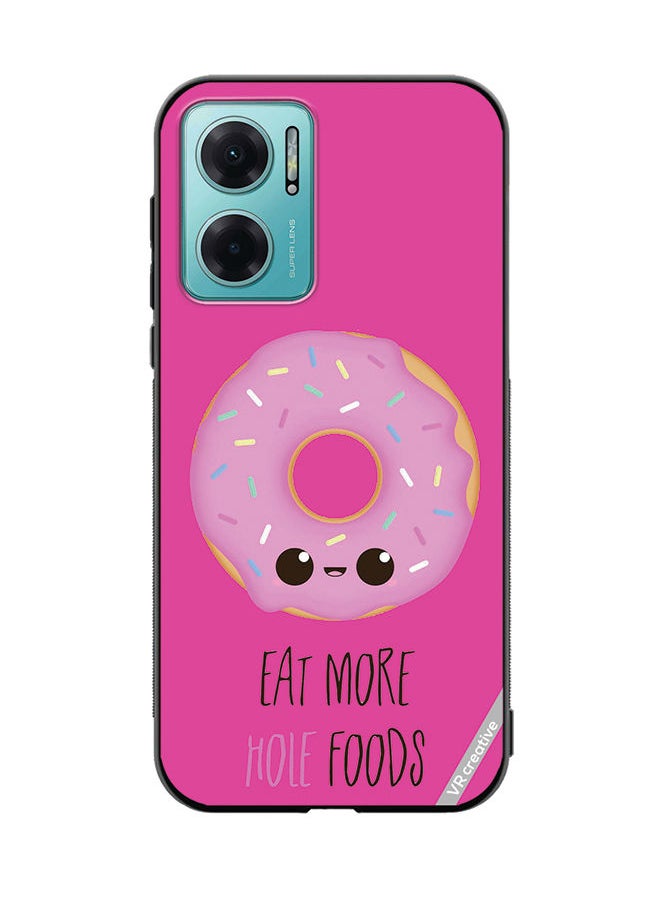 Protective Case Cover For Xiaomi Redmi Note 11E Eat More Hole Food Design Multicolour