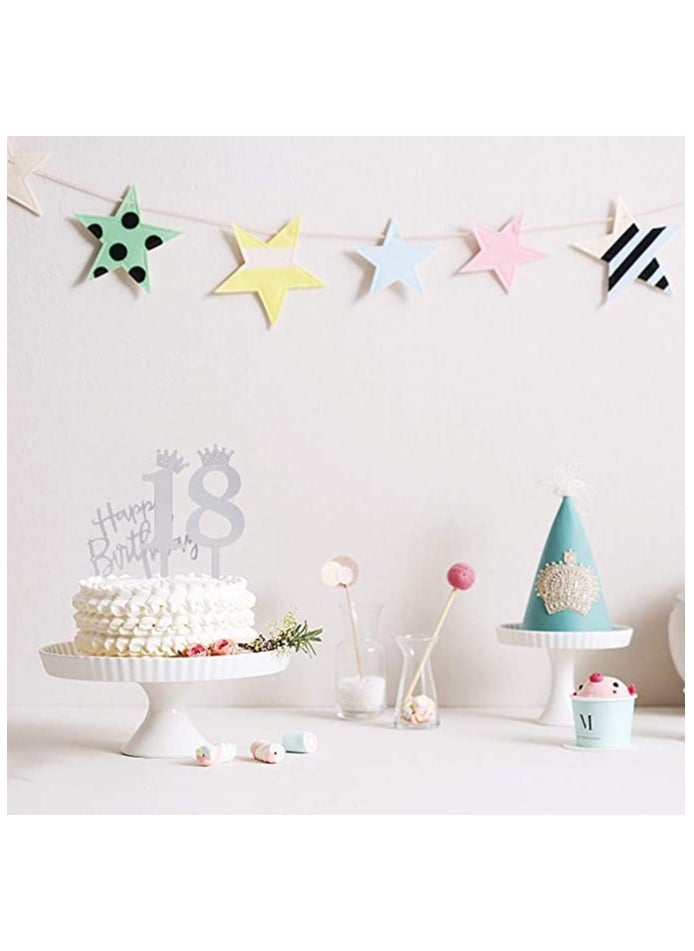 Acrylic Happy Birthday Cake Toppers Set of 11 - Includes Numbers 0-9 and Crown Design for Wedding Anniversaries or Birthday Party Decorations