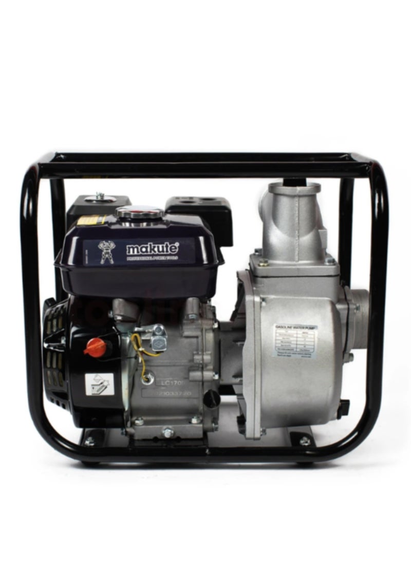 3'' Gasoline Water Pump, 7HP 4Kw, 60m³/h Flow Rate, 27m Max Lift, Lightweight Aluminum Housing, Durable Cast Iron Outlets, Vibration Dampers, Portable for Farms, Homes, and Industrial Use, WP30