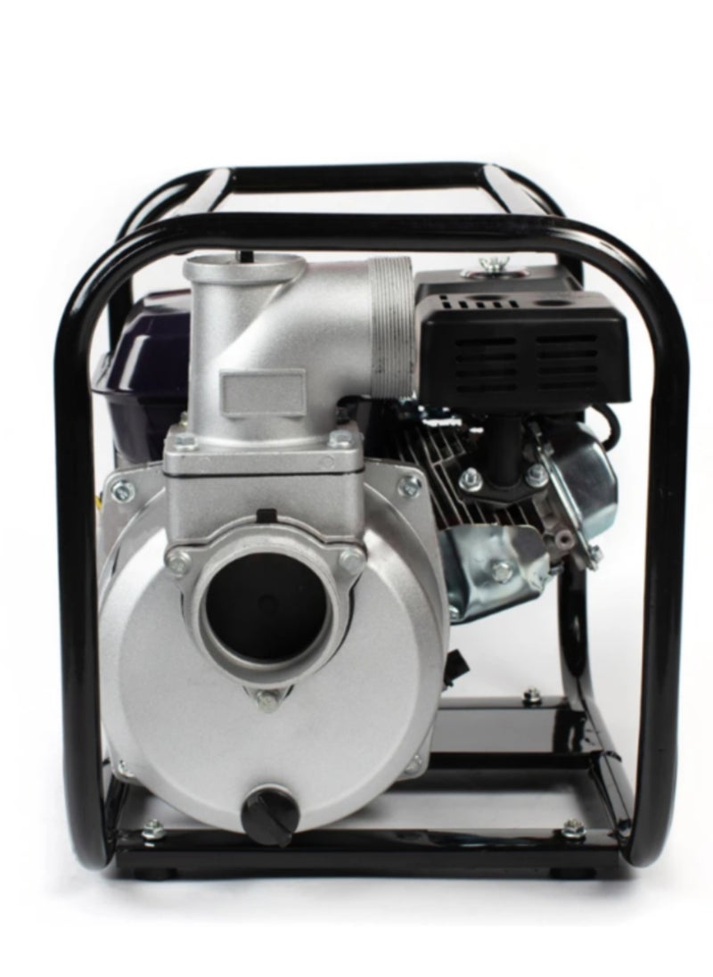 3'' Gasoline Water Pump, 7HP 4Kw, 60m³/h Flow Rate, 27m Max Lift, Lightweight Aluminum Housing, Durable Cast Iron Outlets, Vibration Dampers, Portable for Farms, Homes, and Industrial Use, WP30