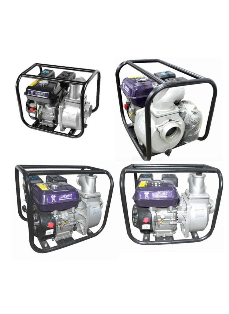 3'' Gasoline Water Pump, 7HP 4Kw, 60m³/h Flow Rate, 27m Max Lift, Lightweight Aluminum Housing, Durable Cast Iron Outlets, Vibration Dampers, Portable for Farms, Homes, and Industrial Use, WP30