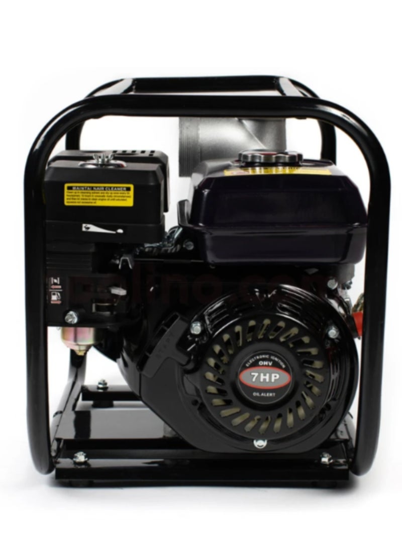 3'' Gasoline Water Pump, 7HP 4Kw, 60m³/h Flow Rate, 27m Max Lift, Lightweight Aluminum Housing, Durable Cast Iron Outlets, Vibration Dampers, Portable for Farms, Homes, and Industrial Use, WP30