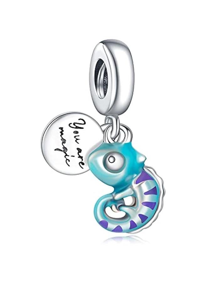 925 Sterling Silver Charms fit Bracelets Necklaces Ocean Animal Beads with 5A Cubic Zirconia Christmas Mother's Day Gift Charms for Women