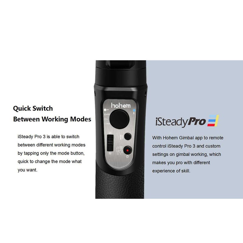 Hohem Isteady Pro 3 Handheld 3-Axis WiFi Gimbal Stabilizer Black