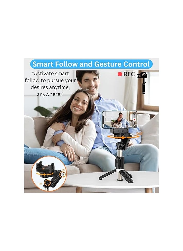 Q18 Gimbal Stabilizer – 2-Axis Intelligent Stabilizer with Remote Control for Smartphones, Auto Face Tracking, 360° Stabilization, Perfect for Vlogging and Social Media