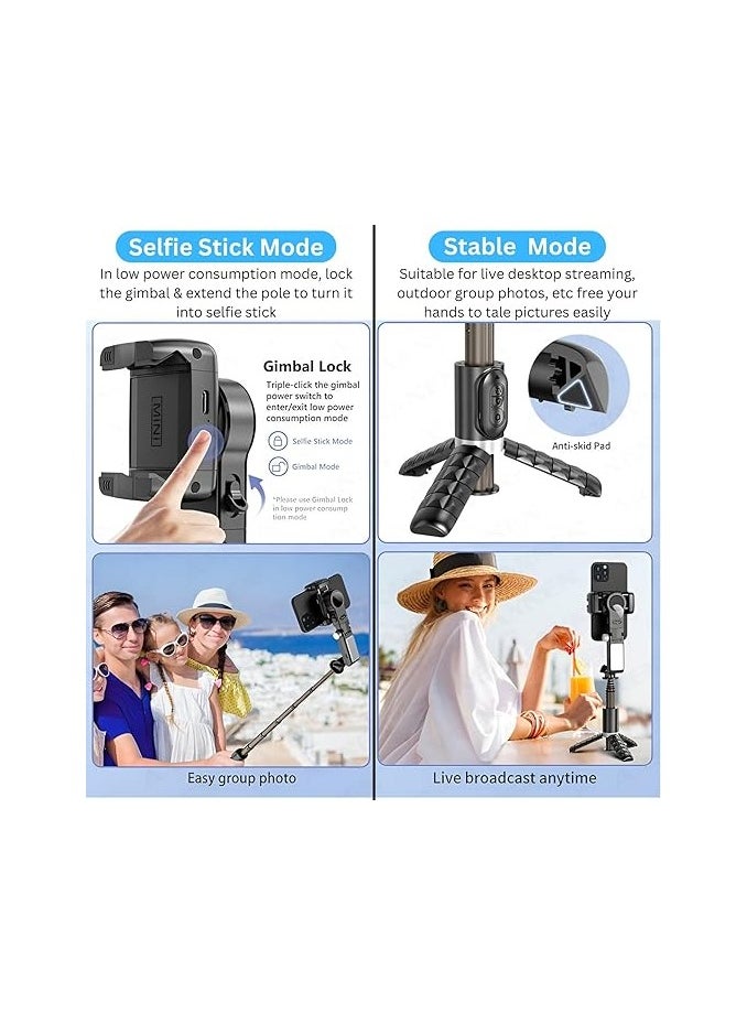 Q18 Gimbal Stabilizer – 2-Axis Intelligent Stabilizer with Remote Control for Smartphones, Auto Face Tracking, 360° Stabilization, Perfect for Vlogging and Social Media