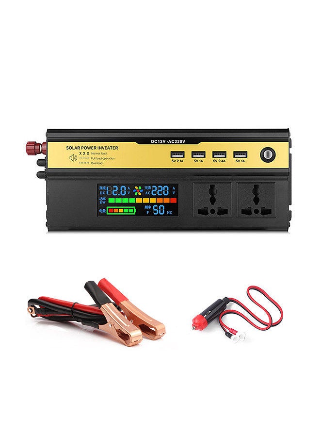 6000W Car Power Inverter LED Digital Modified Sinewave Inverter 12V to 220V Converter with AC Outlets 4 USB Charging Ports for Car Vehicle Home Laptops