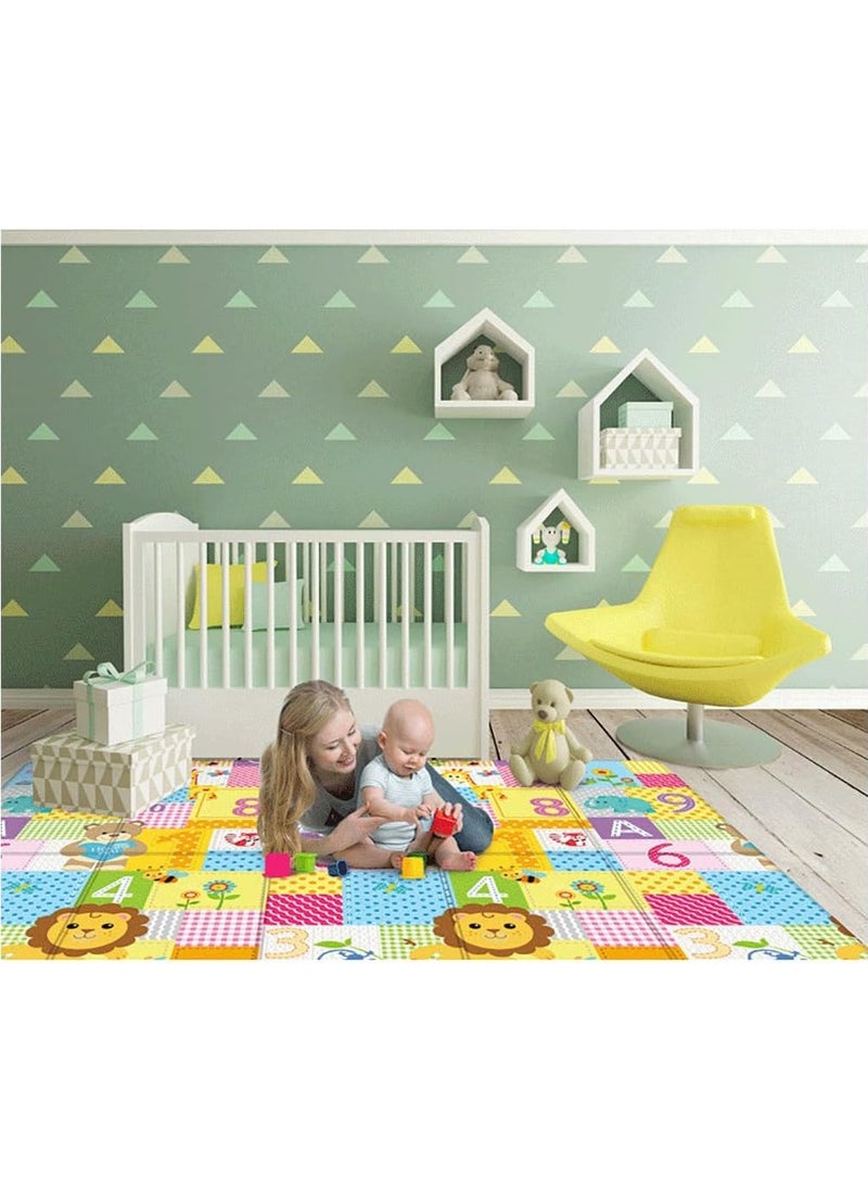 Baby Crawling Mat, Non-Toxic, Double-Sided Waterproof Floor Mat for Toddler Boys and Girls - Safe and Stylish Playtime Adventure