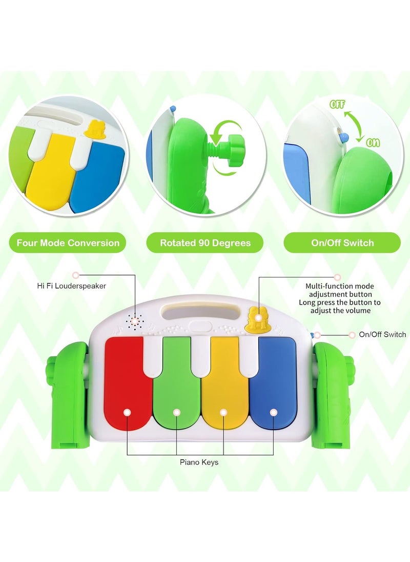 Baby Gyms Play Mats, Funny Piano Play Mats, Detachable Baby Play Gym Mat, Musical Electronic Learning Toys with Music and Lights, Activity Center for Infants and Toddlers