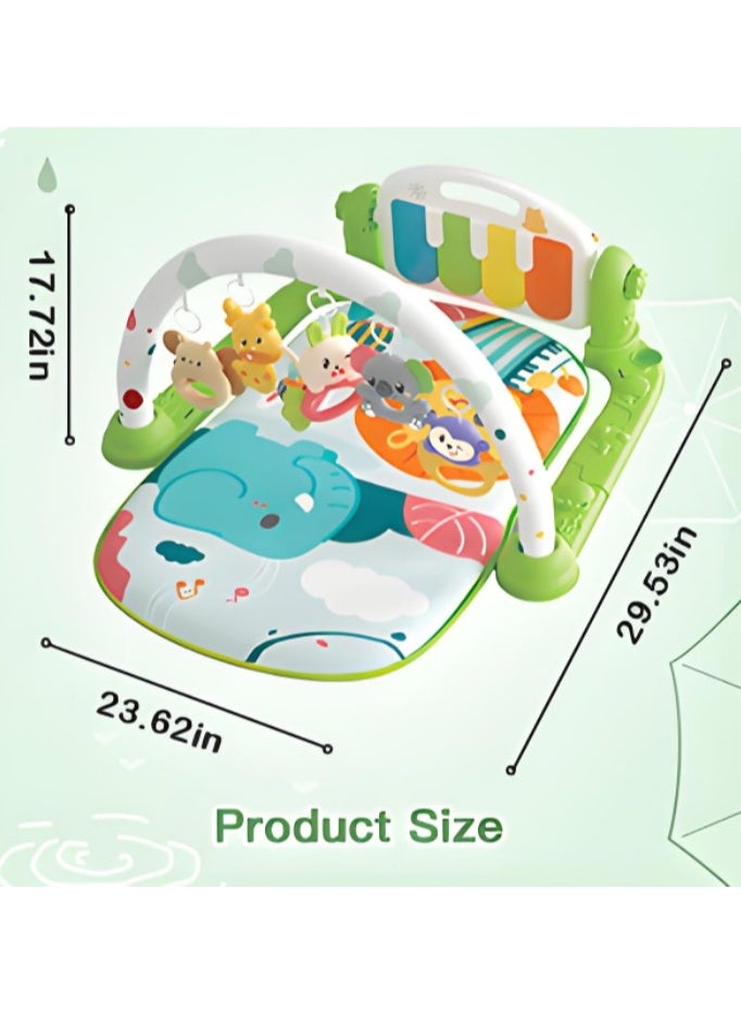 Baby Gyms Play Mats, Funny Piano Play Mats, Detachable Baby Play Gym Mat, Musical Electronic Learning Toys with Music and Lights, Activity Center for Infants and Toddlers