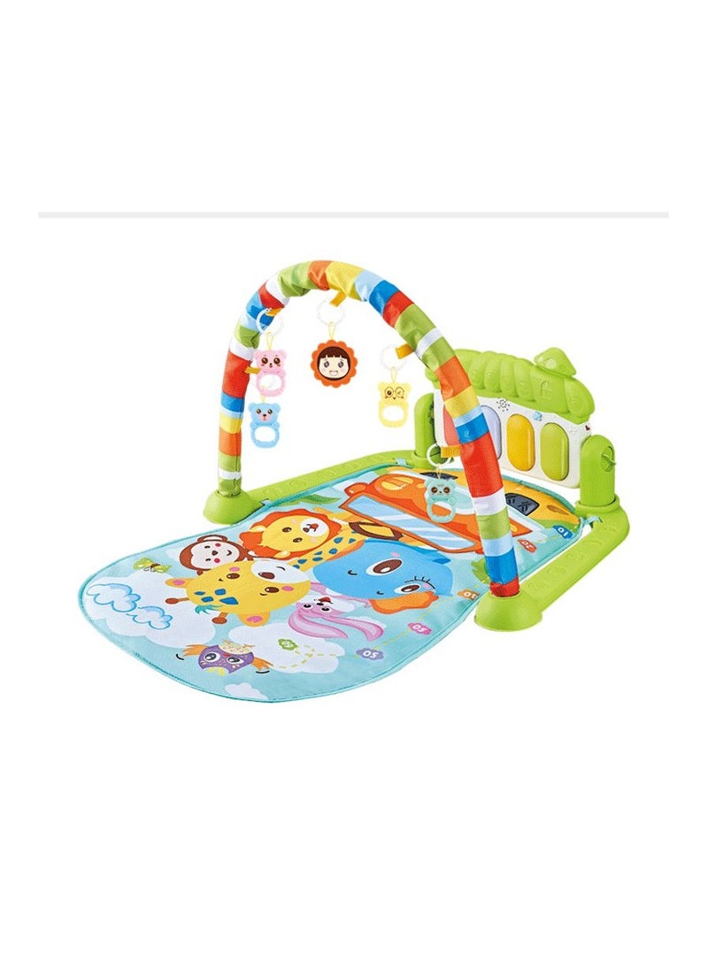 Baby Gym Play mat Activity center, kick and play piano fitness mat with music and lights, gift for baby newborn toddler boys and girls