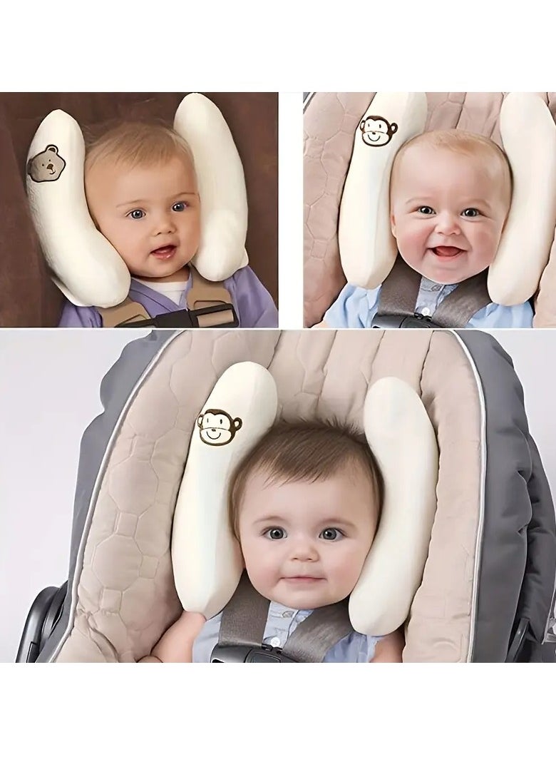 Comfortable Banana-Shaped Neck Pillow For Babies - Perfect For Strollers & Car Seats