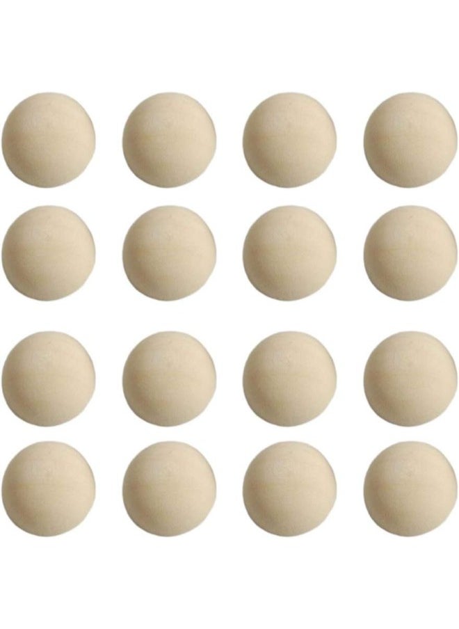 30pcs Split Wood Balls Unfinished Half Wooden Balls to Paint DIY Christmas Ornament Crafts 30mm