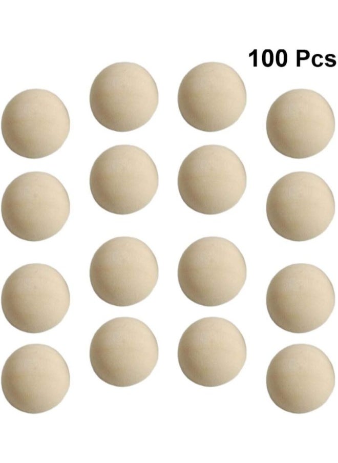 30pcs Split Wood Balls Unfinished Half Wooden Balls to Paint DIY Christmas Ornament Crafts 30mm