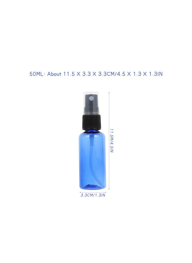 30Pcs Fine Mist Mini Spray Bottles 50ml Empty Cosmetic Refillable Travel Containers Hair Spray Bottle Sprayer for Perfume Skincare Makeup Lotion Black Blue White