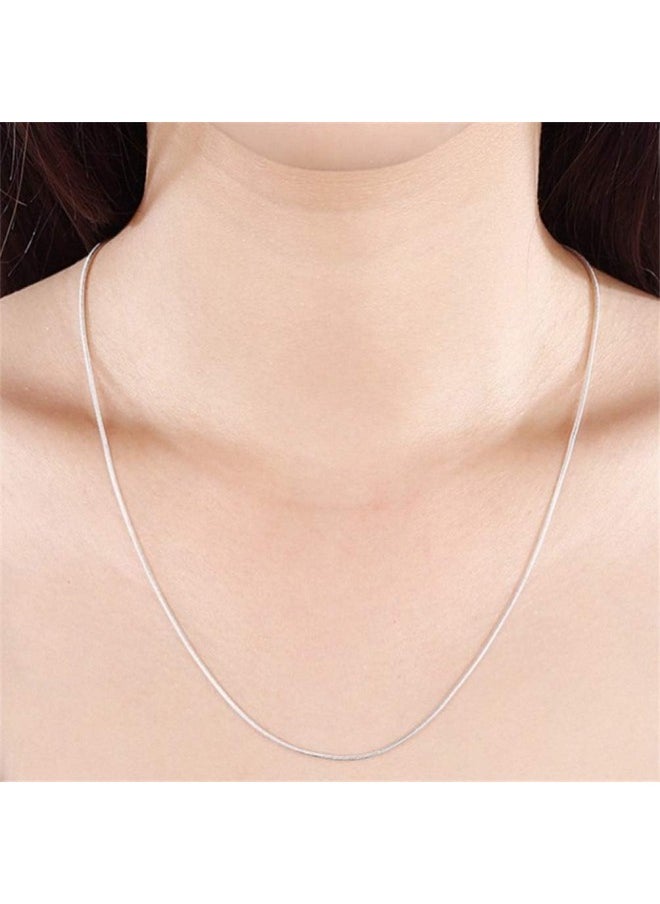 30pcs Necklace Chain Silver Plated Necklace Chains Jewelry Making Chains Snake Chains for Necklace Jewelry Making (30-Inch)