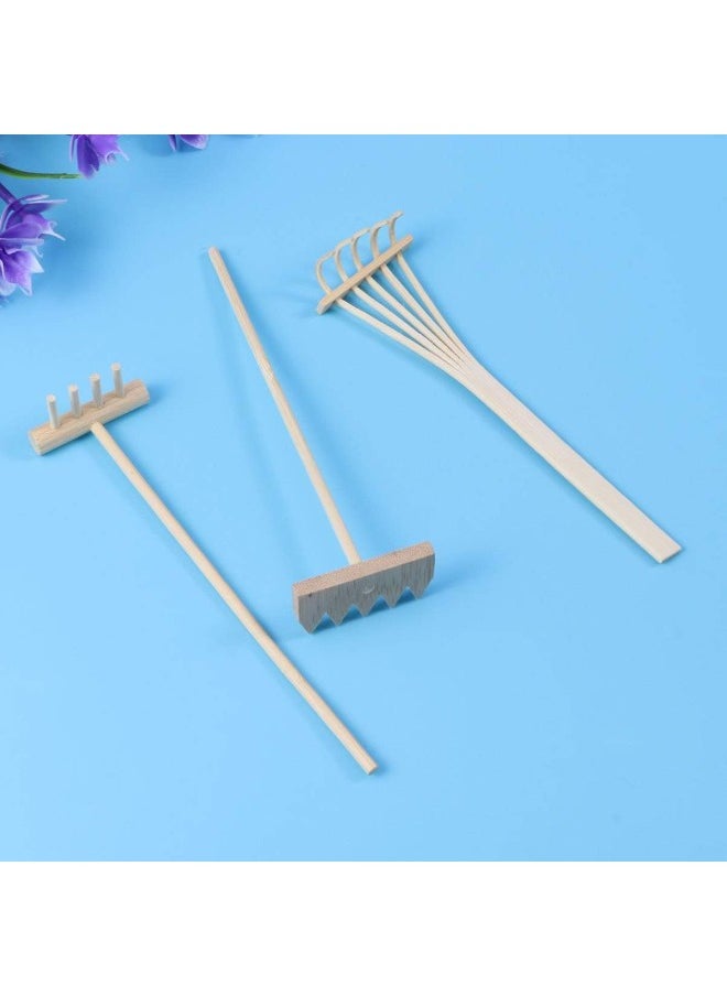 3 Pcs Zen Garden Rake Mini Zen Sand Rakes Bamboo Rake Tool Decoration Garden Sand Rake Feng Shui Decoration for Home Office Table