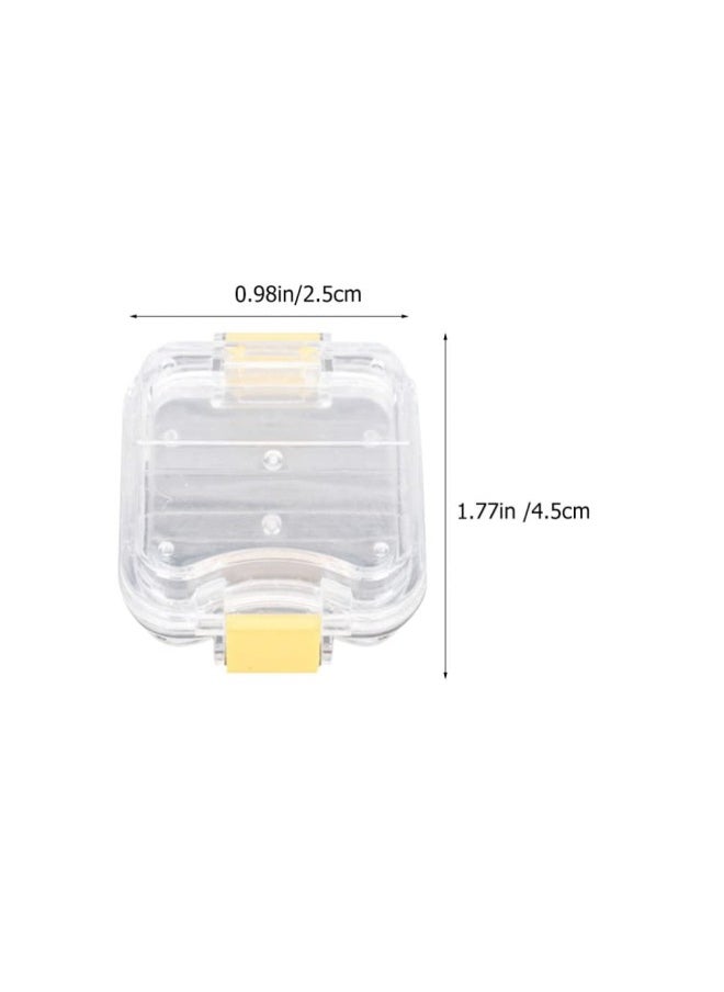 5Pcs Membrane Tooth Boxes Transparent Membrane Film Tooth Box with Latch Denture Storage Boxes