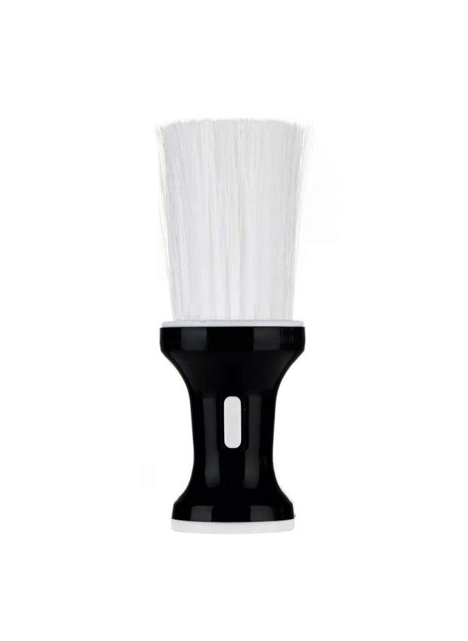 Barber Brush Soft Hairdressing Hair Brush Neck Duster Hair Cutting Cleaning Brush Salon Tools (Black White)