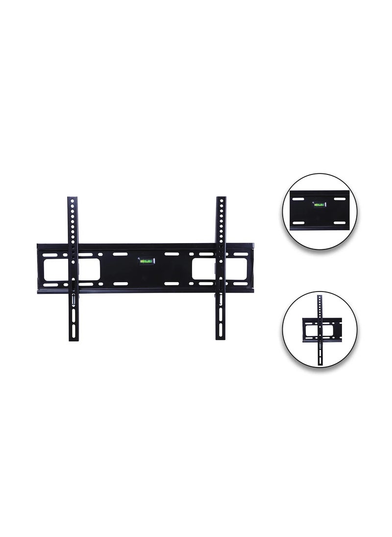 Fixed TV Wall Mount for 37-80 Inch Flat Panel TVS up to 70 kg/154 lbs and up to 600x400 VESA, Ultra-Slim 30mm Profile with Heavy-Duty Steel, Black | TF-65F