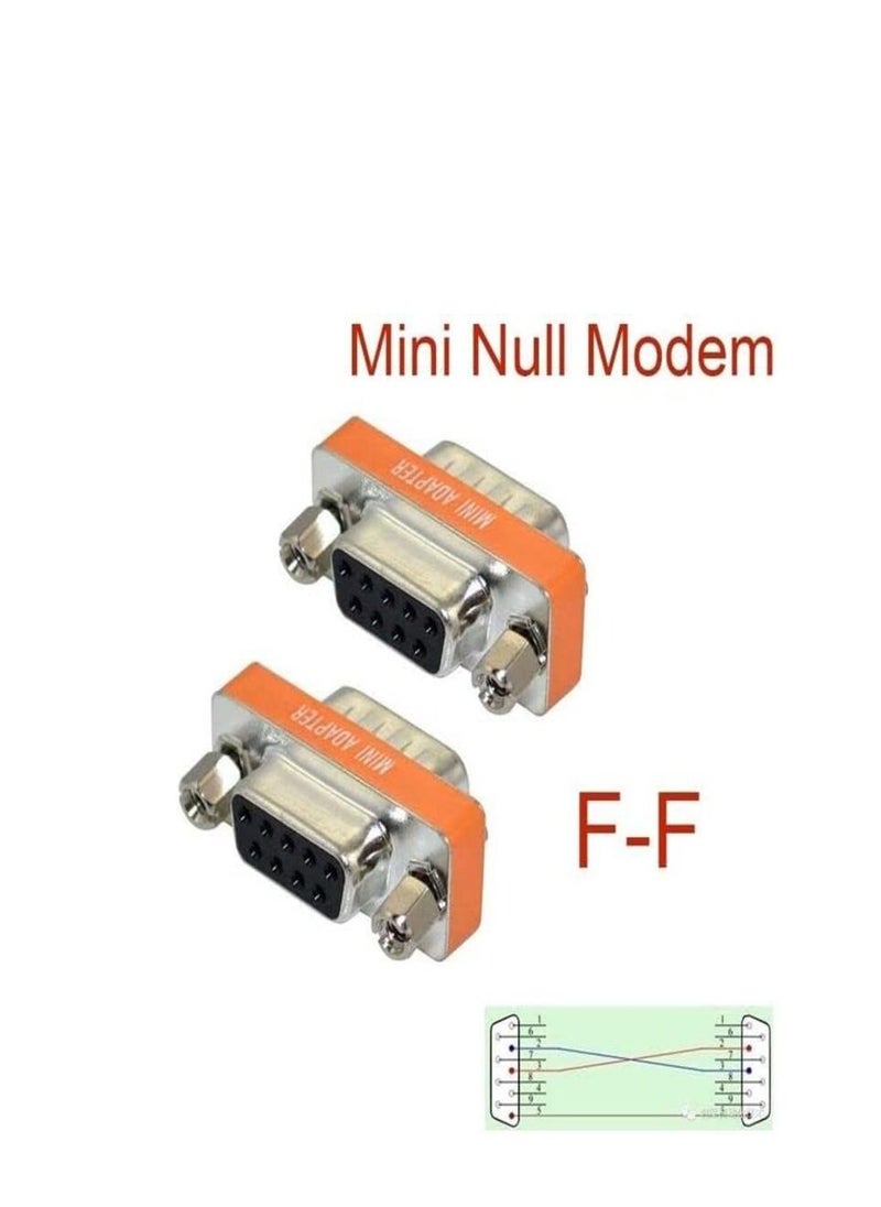 DB9 Mini Null Modem  Adapter Gender Changer  (Female to Female)