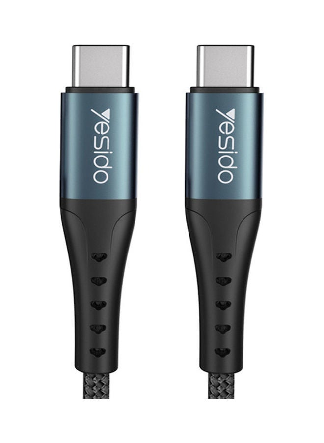 Type C To Type C 60W Data Sync And Super Fast Charger Cable Black