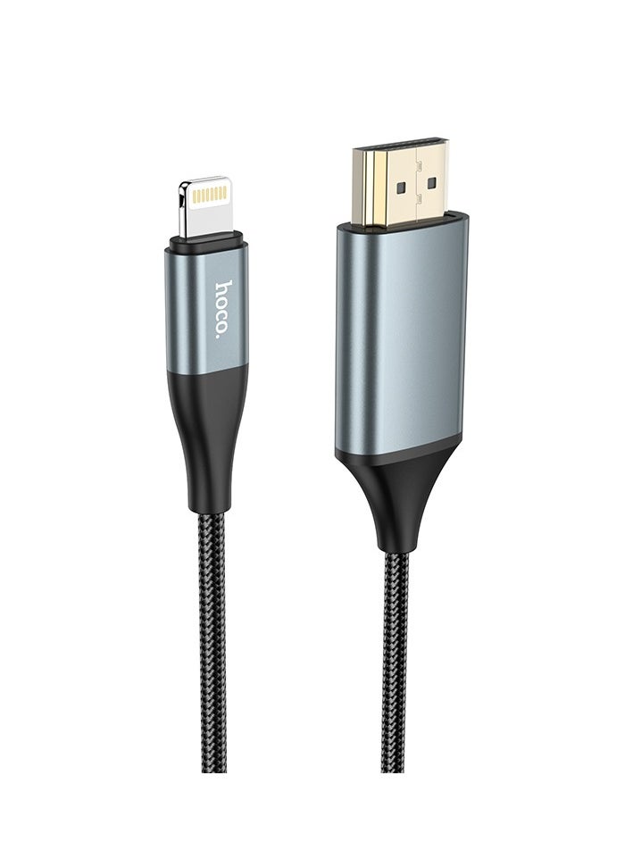 hoco UA15 High-Definition On-Screen Cable for iPhone to HDTV – 1080p HD Output, 2m Length