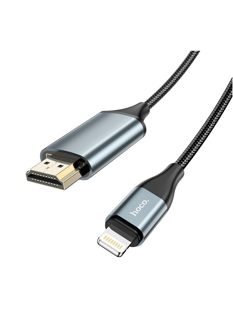hoco UA15 High-Definition On-Screen Cable for iPhone to HDTV – 1080p HD Output, 2m Length