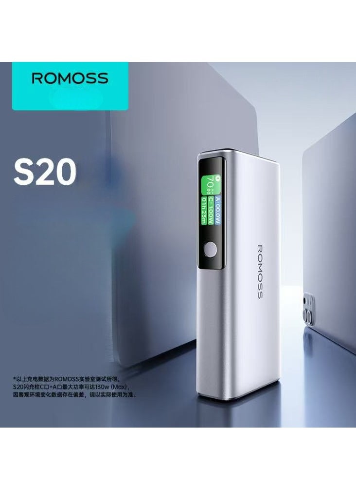 PPU20 Romoss 20000 mAh Power Bank PD130W Adaptive Fast Charging Portable Charger Supports Laptop Charge