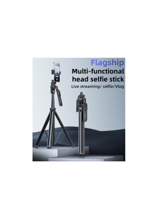 Selfie Stick for Cell Phones with Multifunctional Retractable Metal Tripod Stand Yesido SF17 - Black