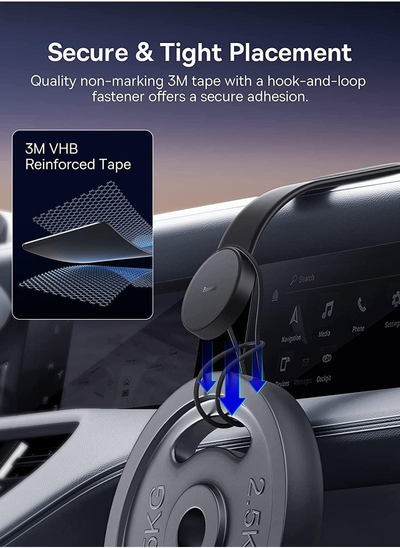 C02 Magnetic Phone Holder Car Magnetic Phone Holder, MagSafe Dashboard Holder Compatible with iPhone 15 Pro Max, 15 Pro, 15 Plus Tesla Bendable Memory Titanium Alloy Suitable for All Dashboards, Windshields (Supports Wireless Charging)