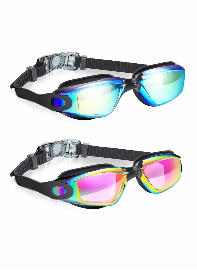 2 Pack Swimming Goggles for Kids and Adult Men Women