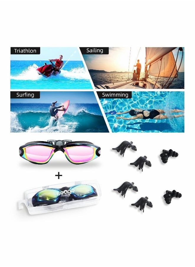 2 Pack Swimming Goggles for Kids and Adult Men Women