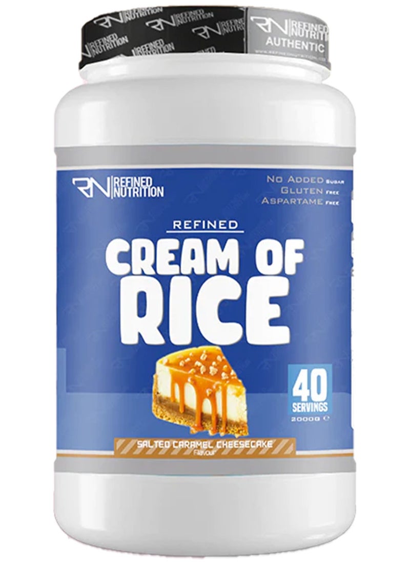 Refined Nutrition Cream of Rice, Source of Energy, Pre-Workout Fuel, Post-Workout Recovery and Easily Digestible, Salted Caramel Cheesecake Flavor , 2kg