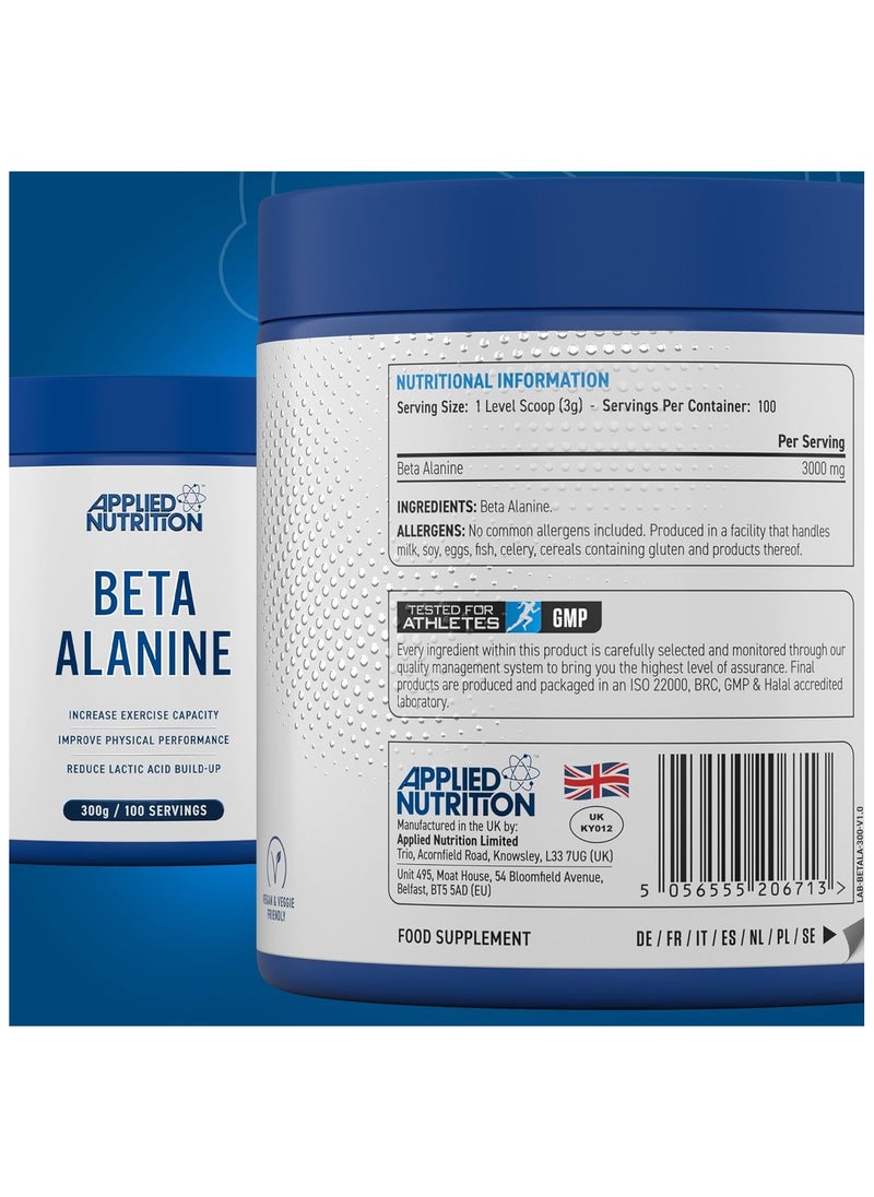 Beta-Alanine Amino Acid Pre Workout Powder 3000mg Unflavored 300 gm