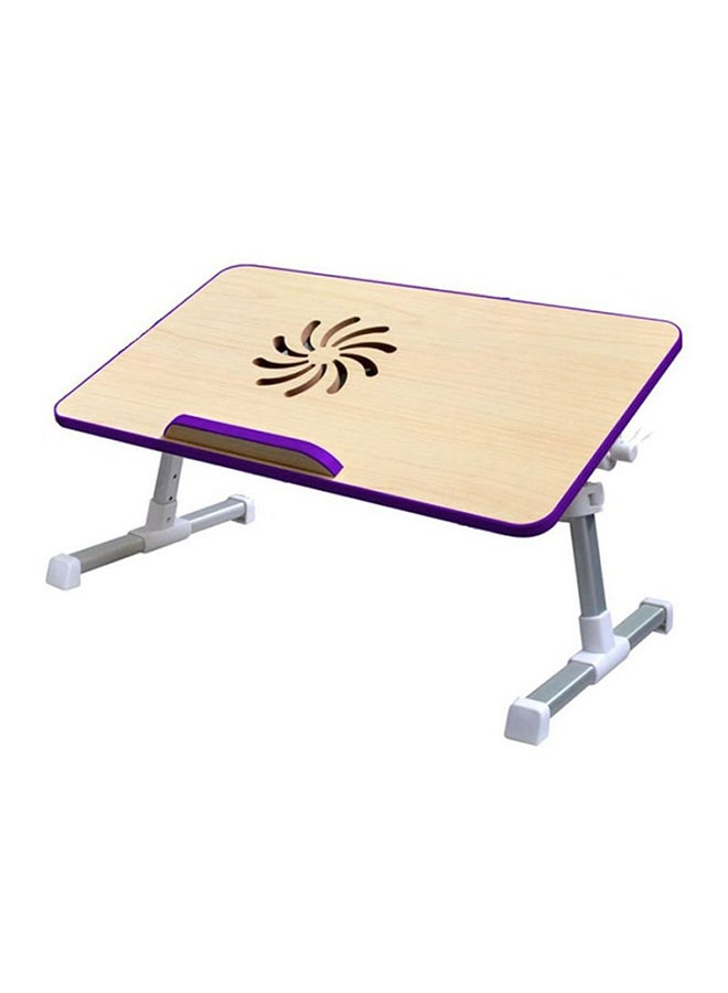 Portable Foldable Laptop Desk With USB Cooling Fan Multicolour