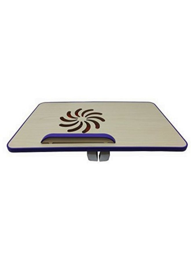 Portable Foldable Laptop Desk With USB Cooling Fan Multicolour