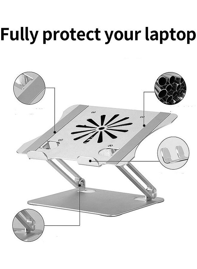 Adjustable Stand with Cooling Fan for 10-17.3 inch Laptop 29.5 x 5.8 x 24.8cm Silver