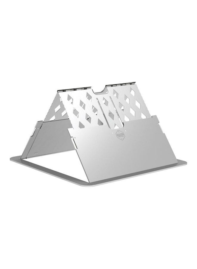 Ultra Thin Laptop Foldable Stand Tabletop 14.3 x 0.5 x 14.2cm Silver