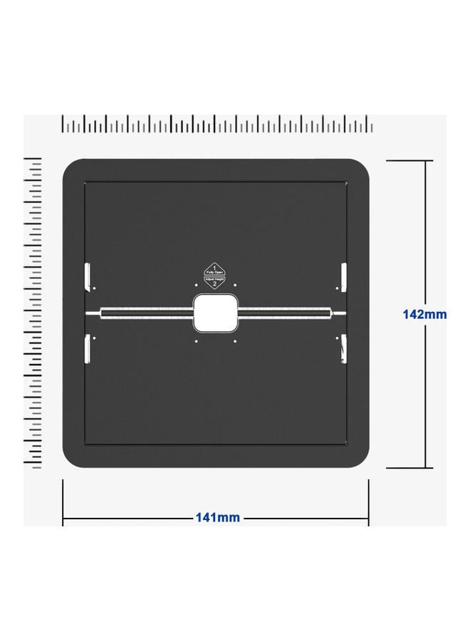 Ultra Thin Laptop Foldable Stand Tabletop 14.3 x 0.5 x 14.2cm Silver