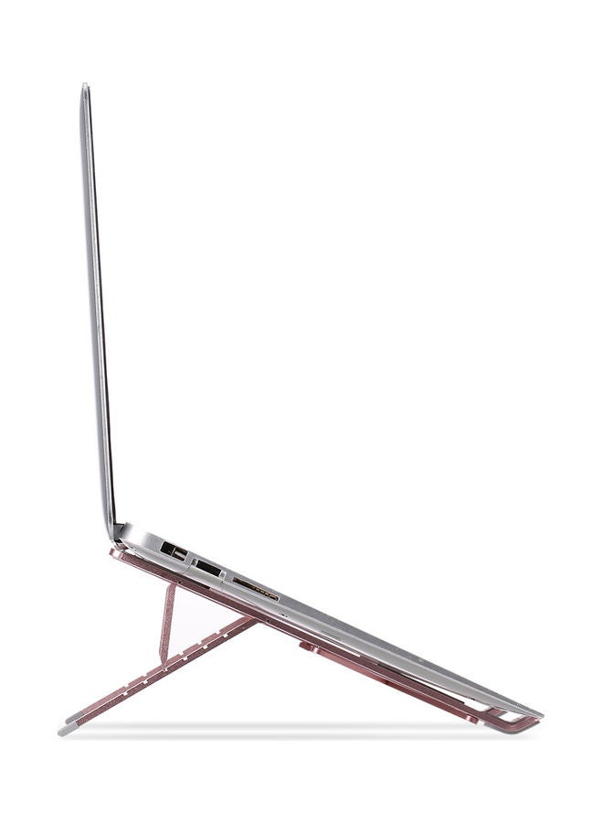 6-Level Adjustable Laptop Stand 27.5x5.5x7.5cm Rose Gold