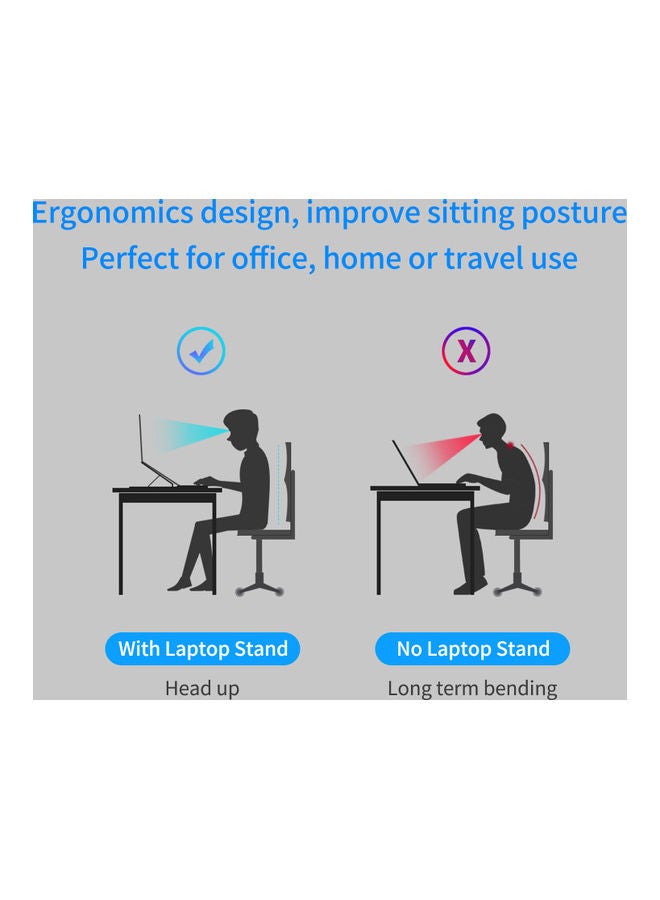 Foldable 6-Angle Adjustable Laptop Stand Pink